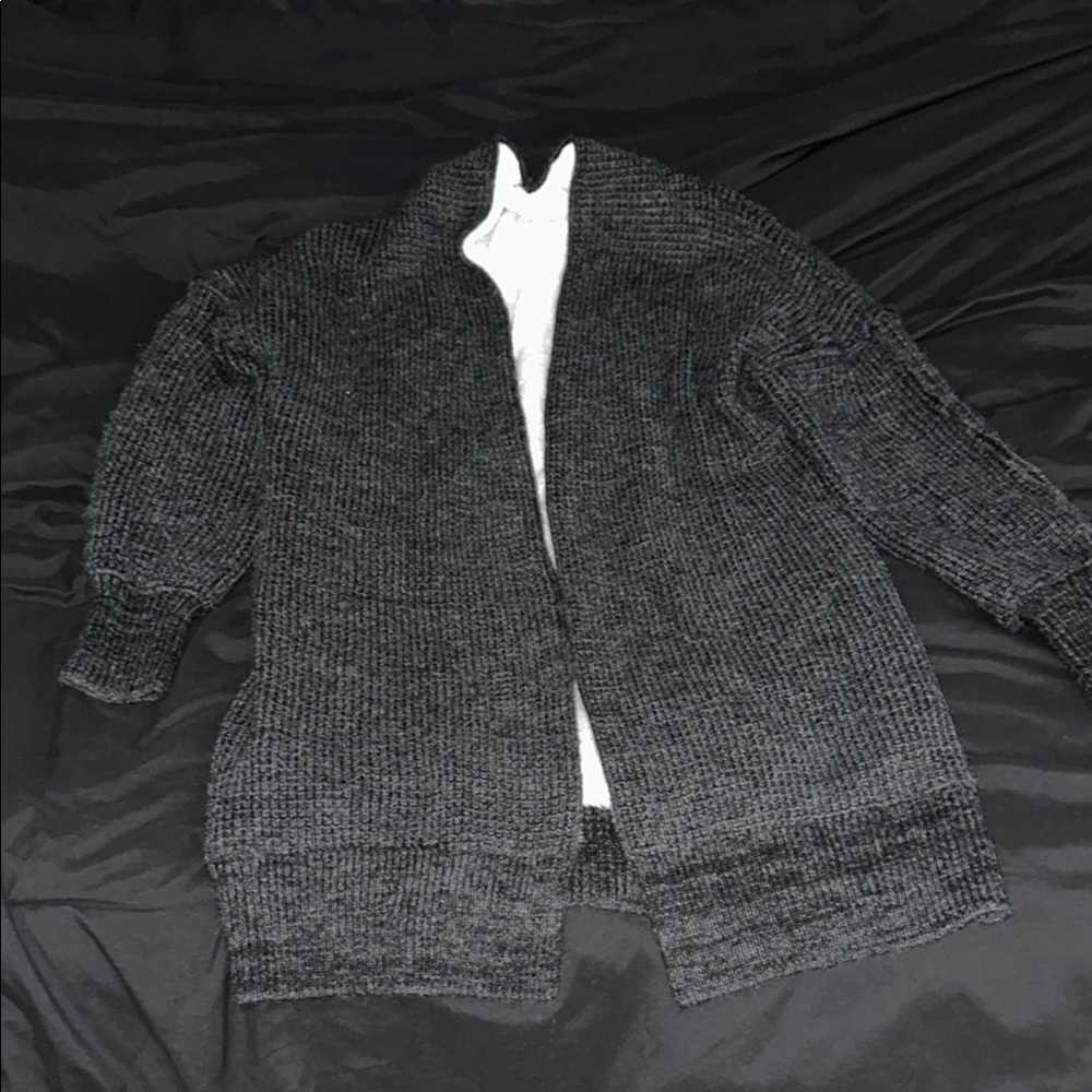 Cozy Gray Knit Cardigan